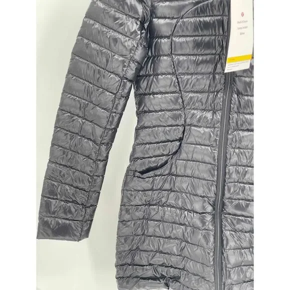 Lululemon Pack It Down Shine Jacket Long Women’s Size 2 Black Hooded New Winter - Picture 4 of 12